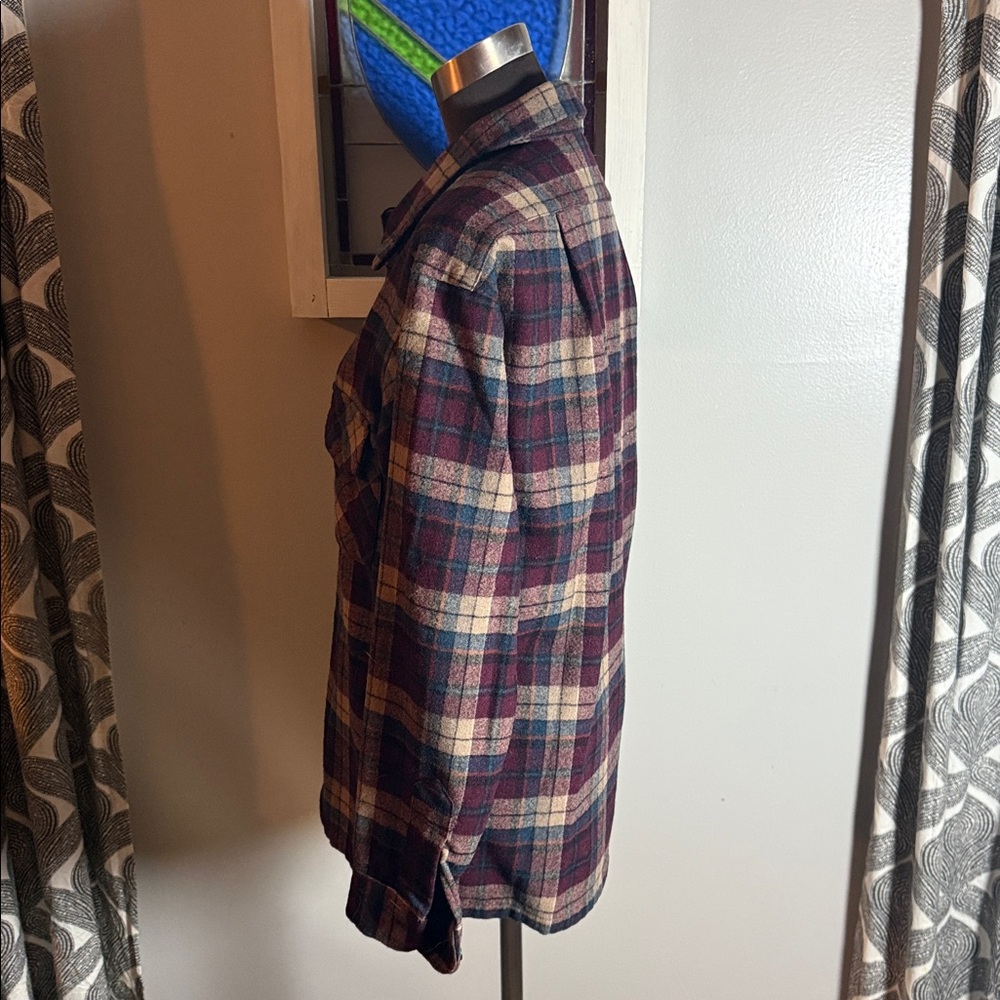 Pendleton 100% Pure Virgin Wool Plaid Button Down… - image 3